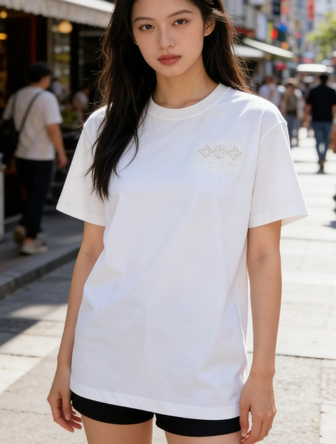 Louis Vuitton/Louis Vuitton three-flower embroidered short sleeves